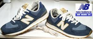 【美品・USED/本革天然皮革/ENCAP機能搭載/替紐付き/正規店購入】NEW　BALANCE　574　モデル　スポーツシューズ　　　サイズ＝28.0ｃｍ