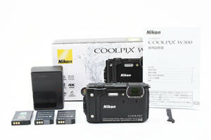 【極上美品】Nikon COOLPIX W300 BK ニコン クールピクス ブラック デジタルカメラ　元箱付【動作確認済み】#308 