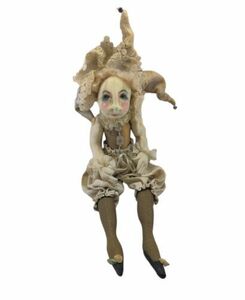 Handmade Cloth Doll Shelf Sitter Hand Painted Face Witch Fairy Bride Joint Arms 海外 即決