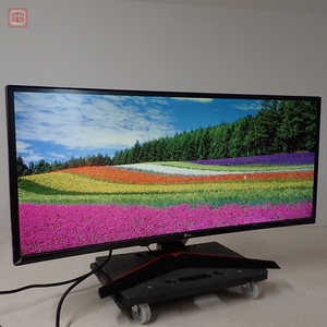 ★LG 液晶モニター 34UC79G-B 34インチ 2017年5月製 144Hz対応 21:9曲面型ウルトラワイド ゲーミングモニター エルジー 現状品【EA