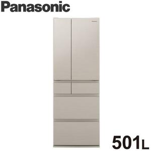 全国配送可 パナソニック Panasonic 冷蔵庫 幅65cm 501L NR-F509EX-N グレインベージュ 代引不可 YT572