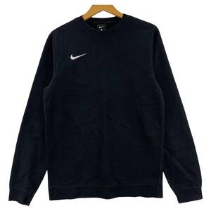 NIKE ナイキ ワンポイント刺裏起毛 スウェット sizeS/ブラック