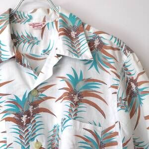 50s Aloha Shirt Cotton アロハシャツ コットン vintage ヴィンテージ 古着 希少 レア 開襟 Open Collar アメリカ製 USA製 ループ ヒッピー