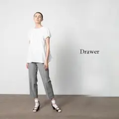 未使用級　Drawer ドゥロワー　シャークスキンクロップドパンツ　38