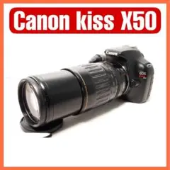 152★美品★Canon kiss x50 超望遠レンズ　軽量　人気希少機種