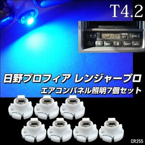 メール便送料無料 エアコンパネル照明 [255-7] 青 24V 日野 プロフィア メーター球 ブルー レンジャープロ LED/20