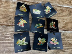 【H5-1068】未使用 ディズニー Disney TDL エリア ピンバッジ 7点セット バッヂ バッチ ピンズ ランド コレクション 同梱可【千円市場】