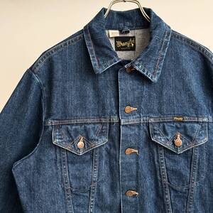 希少《 Good Condition / Size 42 》70s 美品【 Wrangler サード型 ブロークンデニム ビンテージ ジャケット アメリカ製 】