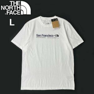 1円～!売切!【正規新品】THE NORTH FACE◆SHORT-SLEEVE CITY TEE 半袖 Tシャツ US限定 サンフランシスコ 上質 男女兼用(L)白 180902-15