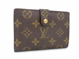 1円■美品■LOUIS VUITTON ルイヴィトン ポルトモネ ビエ ヴィエノワ USA モノグラム がま口 二つ折り 財布 ウォレット ブラウン系 AY4449