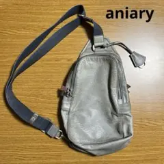 aniary 牛革 ボディバッグ グレー