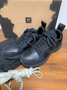 美品☆[Rick Owens×VEJA] 21SS HIKING ハイキングスニーカー 40 25.5 ブラック ヴェジャ リックオウエンス