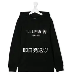 BALMAINバルマン パーカーフーディー黒ブラック ナルシス