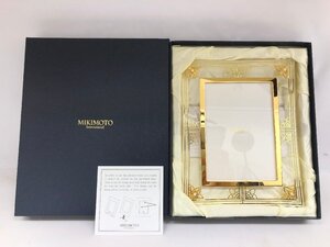 送料無料 未使用品 MIKIMOTO ミキモト フォトフレーム 写真立て パール クリアアクリル 台座、箱付き