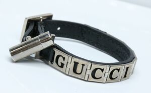 グッチ 040 01 5653 17 キャット 首輪 ブラック レザー ペット GUCCI CAT