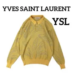 【超激レア】 YVES SAINT LAURENT コットン ニット ポロシャツ