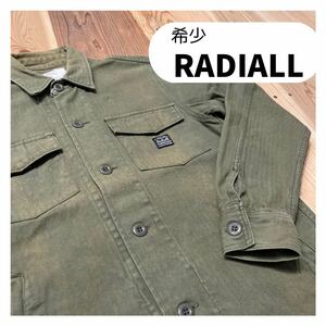 希少 初期 RADIALL ラディアル ミリタリー ジャケット シャツ バックプリント サイズXS 玉mc1096