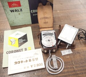 現状品 WALZ ブースター付き 電気露出計 コロネットB Ⅱ型 デフューザー・皮ケース付