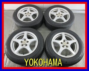 ■中古タイヤホイール■　YOKOHAMA GRASS IX 15インチ 6J +48 5H 100 BRIDGESTONE NH100C 185/65R15 88S 夏 S 激安 送料無料 J987