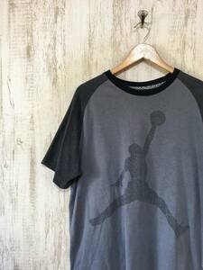 749☆【ジャンプマン ラグランTシャツ】JORDAN ジョーダン NIKE グレー XL