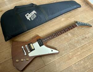 Gibson Limited Edition ’76 Vintage Reissue Explorer Natural/Elbow Cut Mod仕様 Tim Shaw PAF & Stickered PAF P.U搭載/ギグケース付