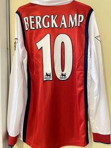 BERGKAMP 10番号NIKE UK製 Arsenal FC　アーセナル ユニフォーム　長袖M