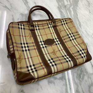 【TH1114】Burberry ノバチェック ビジネスバッグ