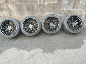 ENKEI エンケイ GTC02 18インチ 10.5J+35　4本通し バリ山 HIFLY ハイフライ HF805 235/40R18 21年製 ホイール 5H PCD114.3 引張