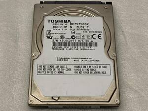 TOSHIBA MK7575GSX 750GB HDD Win10 OS ジャンク扱い クリック