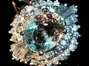 UU12778SS【1円～】新品【RK宝石】希少宝石 極上アレキサンドライト 特大1.093ct!! 極上ダイヤモンド Pt900 超高級リング ダイヤ