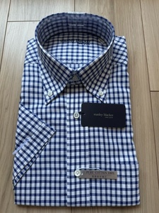 スタンリーブラッカー　Stanley blacker　半袖　シャツ　半袖シャツ　メンズ　ドレスシャツ　サイズ37　新品　HXN014