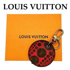 【大特価!!】限定 LOUIS VUITTON ルイヴィトン ポルトクレ 草間彌生 水玉チャーム レッド モノグラム ブランド 鑑定済み 冬 バレンタイン■