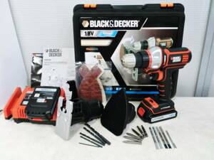 BLACK&DECKER　18Vリチウム・コードレスマルチツール　ハードケース付き　EVO183　動作良好　電動工具　DIY　ブラックアンドデッカー