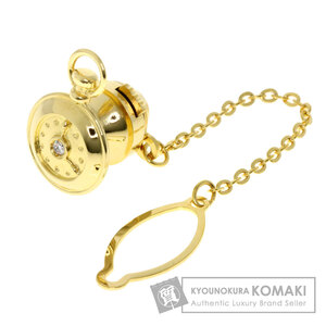 MIKIMOTO ミキモト ダイヤモンド ブローチ K18イエローゴールド レディース 中古