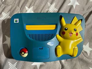 NINTENDO64ブルーピカチュウバージョン本体のみジャンク品1円スタート 