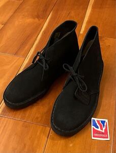 英国製 デッド Clarks クラークス デザートブーツ スエード ブラック 黒 チャッカブーツ size 7.5 イングランド MADE IN ENGLAED 