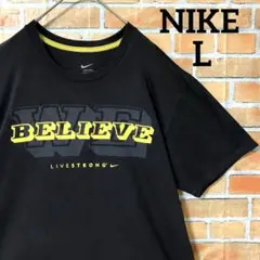 NIKE ビッグプリント デカロゴ 半袖 Tシャツ ロゴT ブラック L