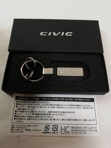 新品★シビック CIVIC★キーホルダー ホンダ honda 純正品★非売品 ノベルティ★FC FK FB FD EU EK EG EF★タイプR ワンダー★無限 MUGEN