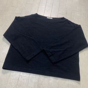 4062☆ UNITED ARROWS GREEN LABEL RELAXING トップス 長袖Tシャツ カットソー レディース ブラック 無地