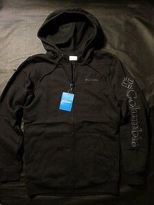 本物正規◆ コロンビア◆ジップ スウェットパーカー 黒■M■新品/LOGO FLEECE/日本未入荷/袖ロゴ/012