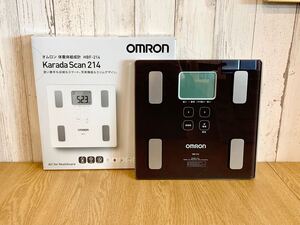 OMRON オムロン カラダスキャン 体重体組成計 HBF-214 ブラウン 体重計 体組成計