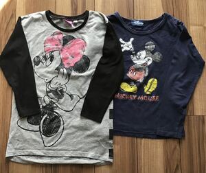 Tシャツ 長袖Tシャツ　130 ミッキー　ミニー　ディズニー