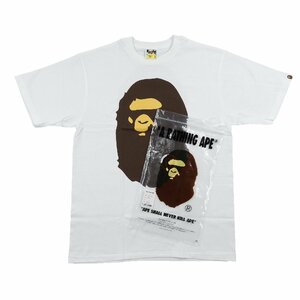 未使用 A BATHING APE アベイシング エイプ BIG APE HEAD TEE 半袖 Tシャツ size L #20485 ストリート BAPE ベイプ ビッグエイプヘッド