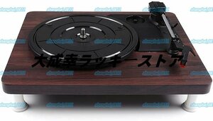 レコードプレーヤー アンティーク 蓄音機 ターンテーブル ディスク ビニール オーディオ R/L 3.5mm 出力 USB DC 5V 木製