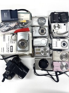 １円スタート デジタルカメラ Nikon Canon OLYMPUS CASIO FUJIFILM RICOH LUMIX kodak デジカメ おまとめ12点【K000250】