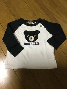 美品ダブルBの長袖Ｔシャツ黒サイズ70ー80