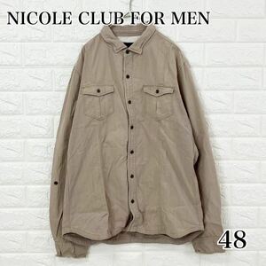 NICOLE CLUB FOR MEN ニコルクラブフォーメン ボタンシャツ 48 送料無料