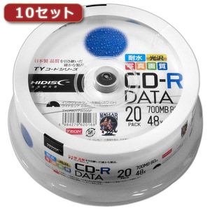 200枚セット(20枚X10個) HI DISC CD-R(データ用)高品質 TYCR80YPW20SPX10 /l