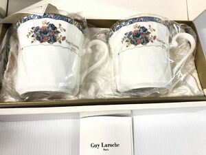 ギ ラロッシュ Guy Laroche ヘアーマグカップ コーヒーカップ、ティーカップ ペア 未使用 マグカップ 陶器製 Z3