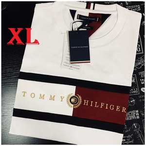 ★完売★ ICON INSERT TEE ロゴ刺繍　ホワイト　XLサイズ TOMMY HILFIGER #ngTOMMY